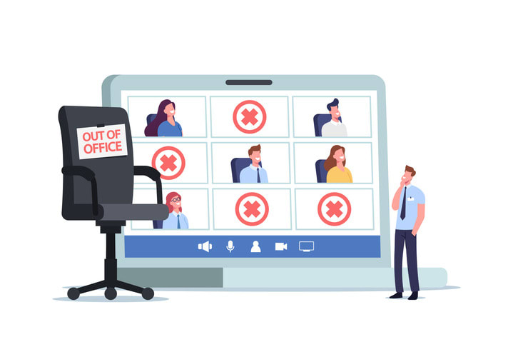 Absence Work Management stock illustration