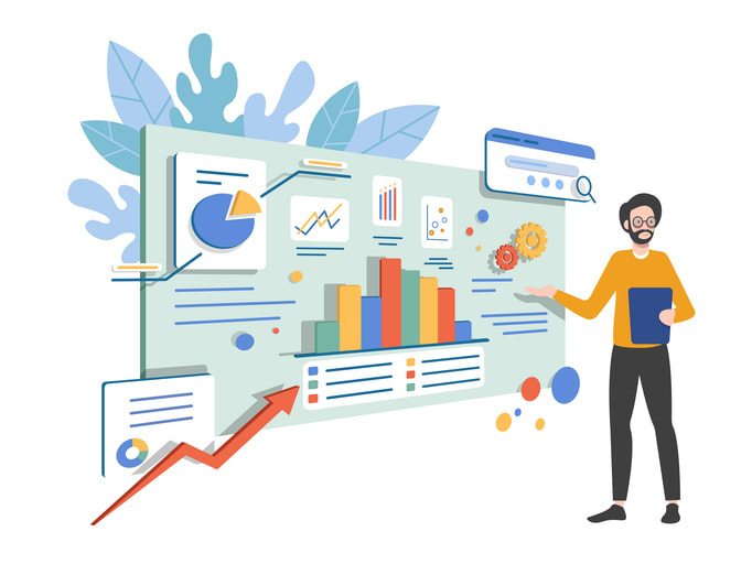 Business analysis concept stock illustration