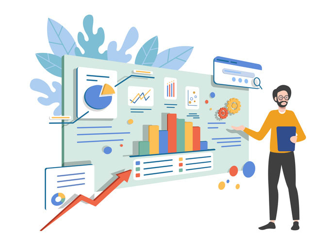 Business analysis concept stock illustration