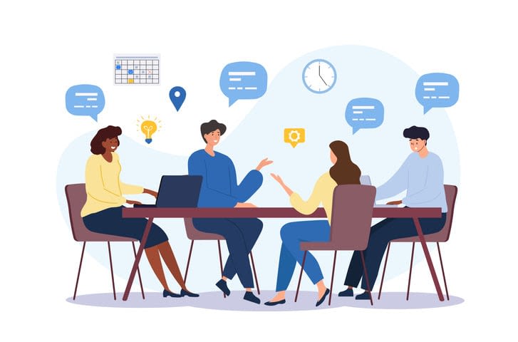 Business communication concept stock illustration