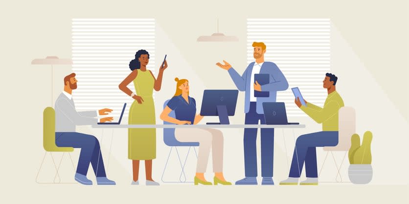 Business meeting team