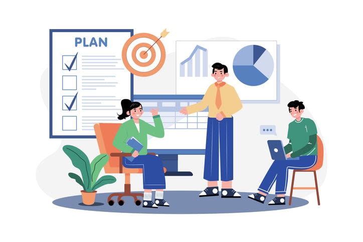 Business Training Illustration concept