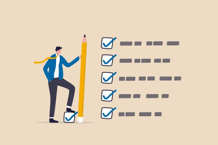 completed tasks or business accomplishment