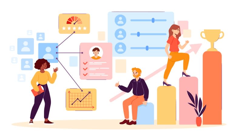 improving the efficiency of personnel stock illustration