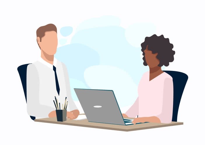 Interview stock illustration