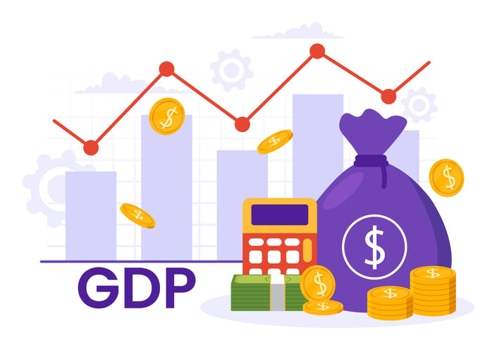 Market Productivity Chart in Flat Cartoon Hand Drawn Templates