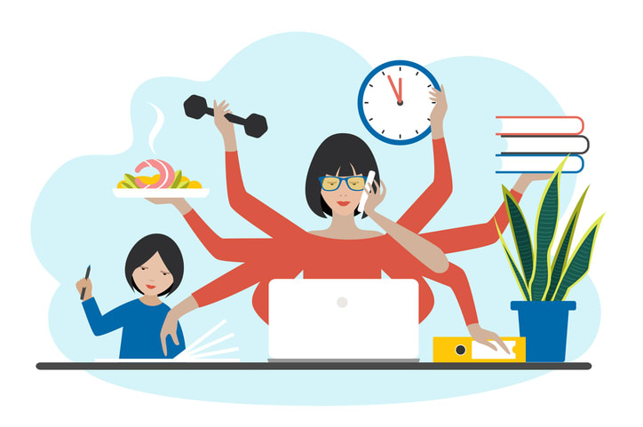 Multitask woman