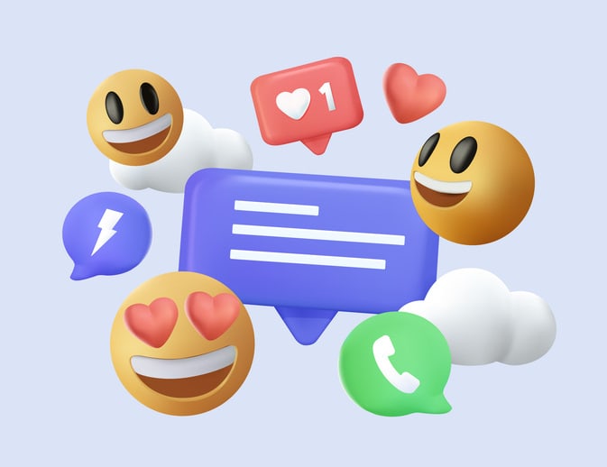 online social communication applications concept