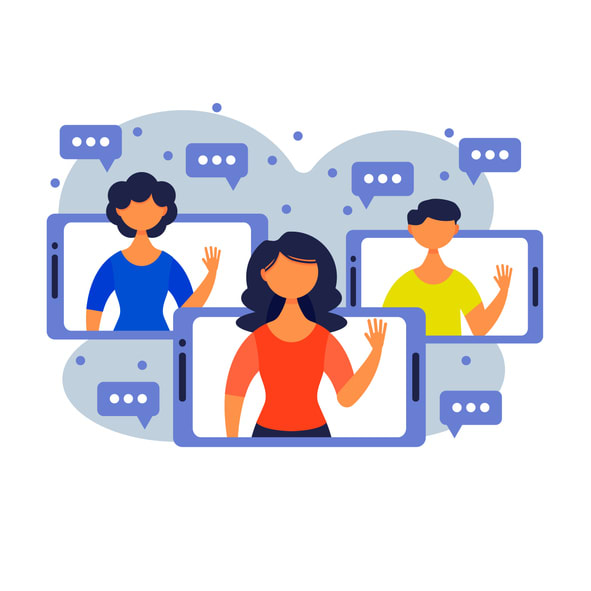 People chatting in messenger or social network