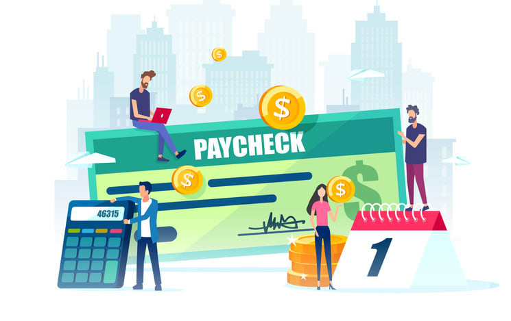 Salary and payroll concept