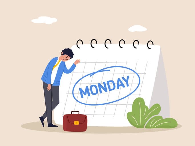 sleepy and frustrated on Monday morning