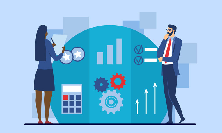 Strategy for company development concept stock illustration