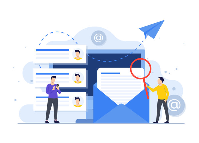 Vector illustration concept of email marketing