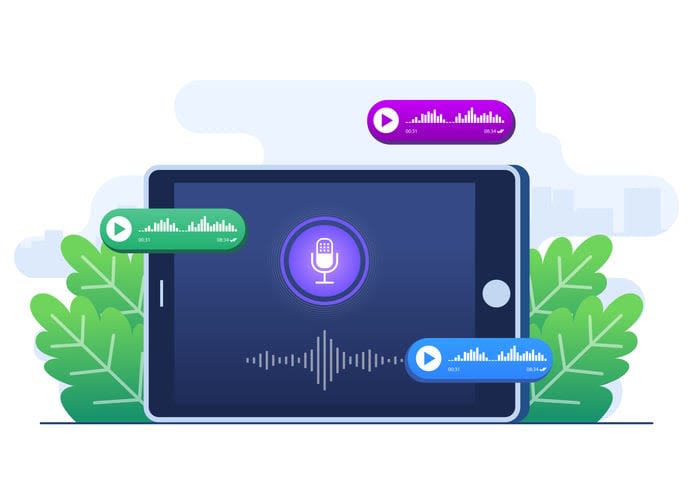 Voice control application on the tablet screen